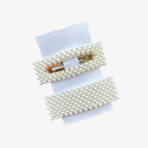 Set Pasadores Perlas Style Rects Combinados